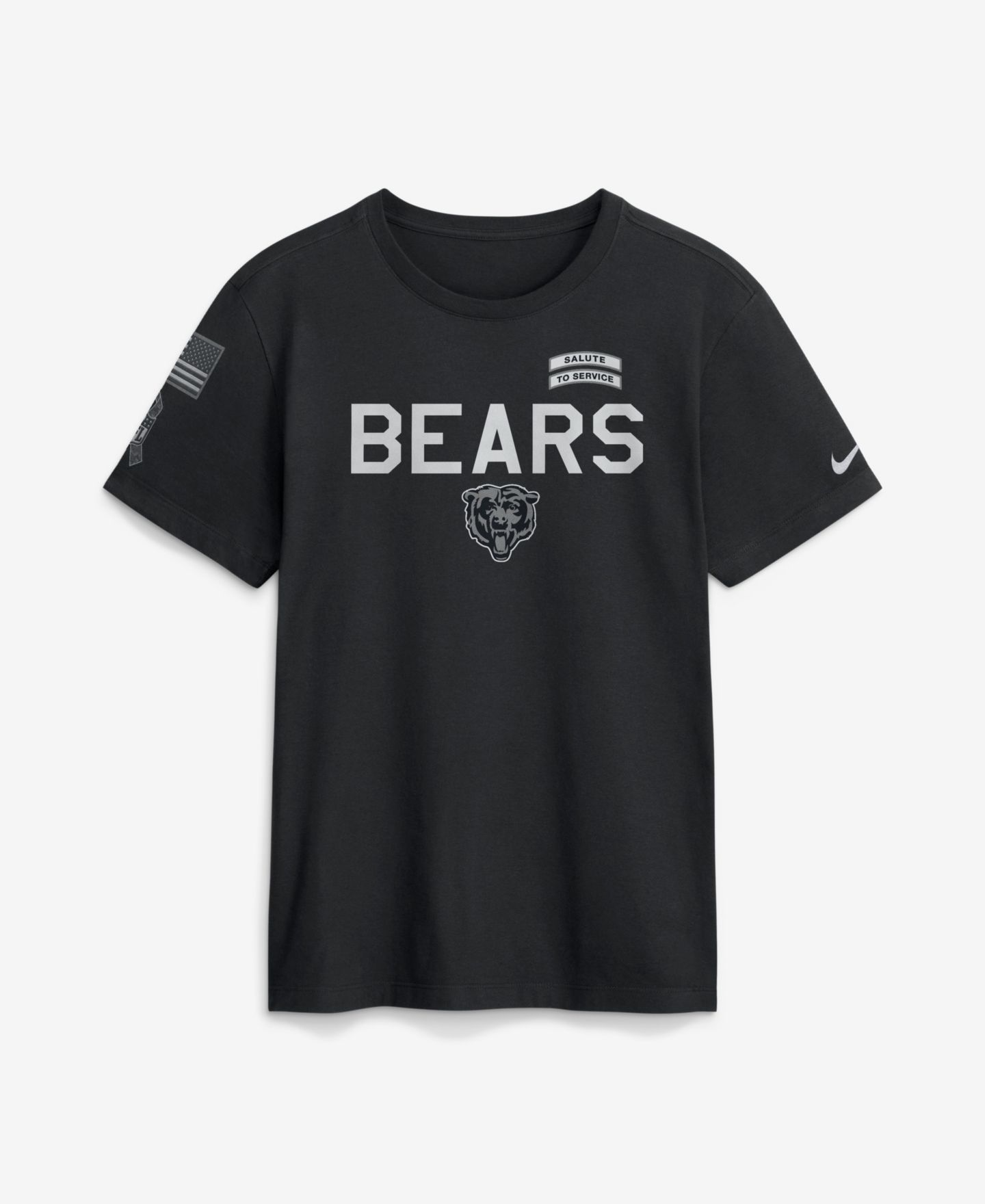 Мужская футболка Nike Black Chicago Bears 2026 Salute to Service Sideline Dri-FIT — фото 1
