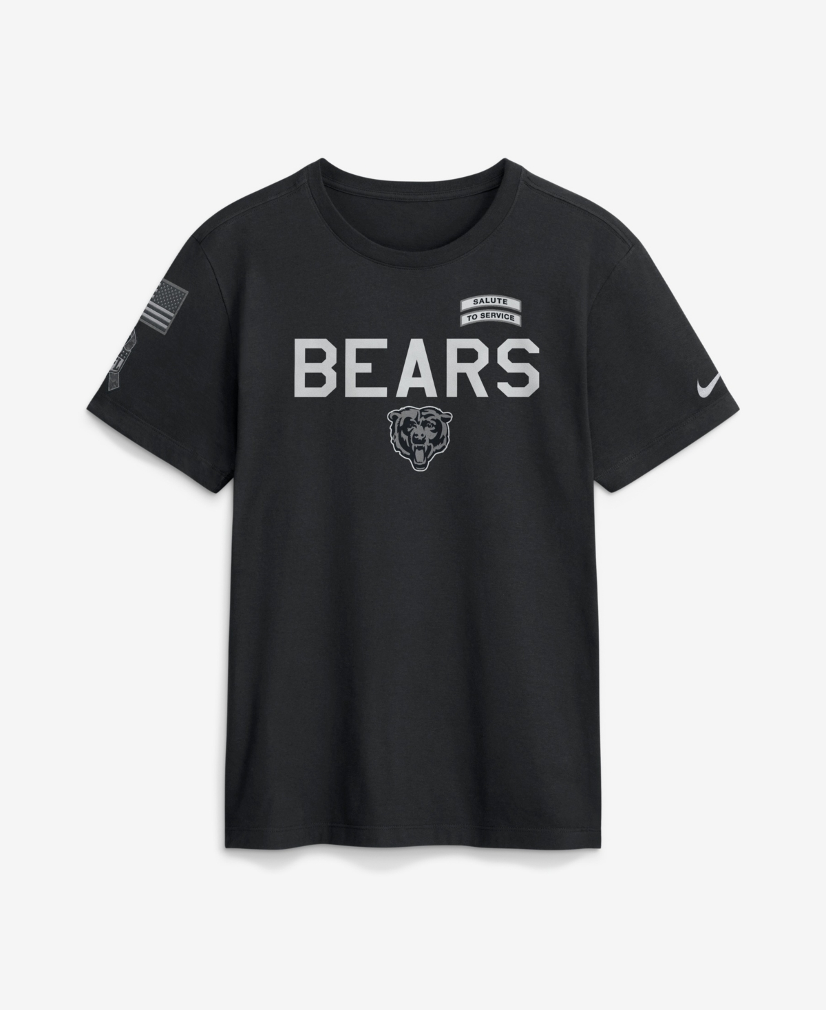 Nike Men's Black Chicago Bears 2026 Salute to Service Sideline Dri-fit T-Shirt