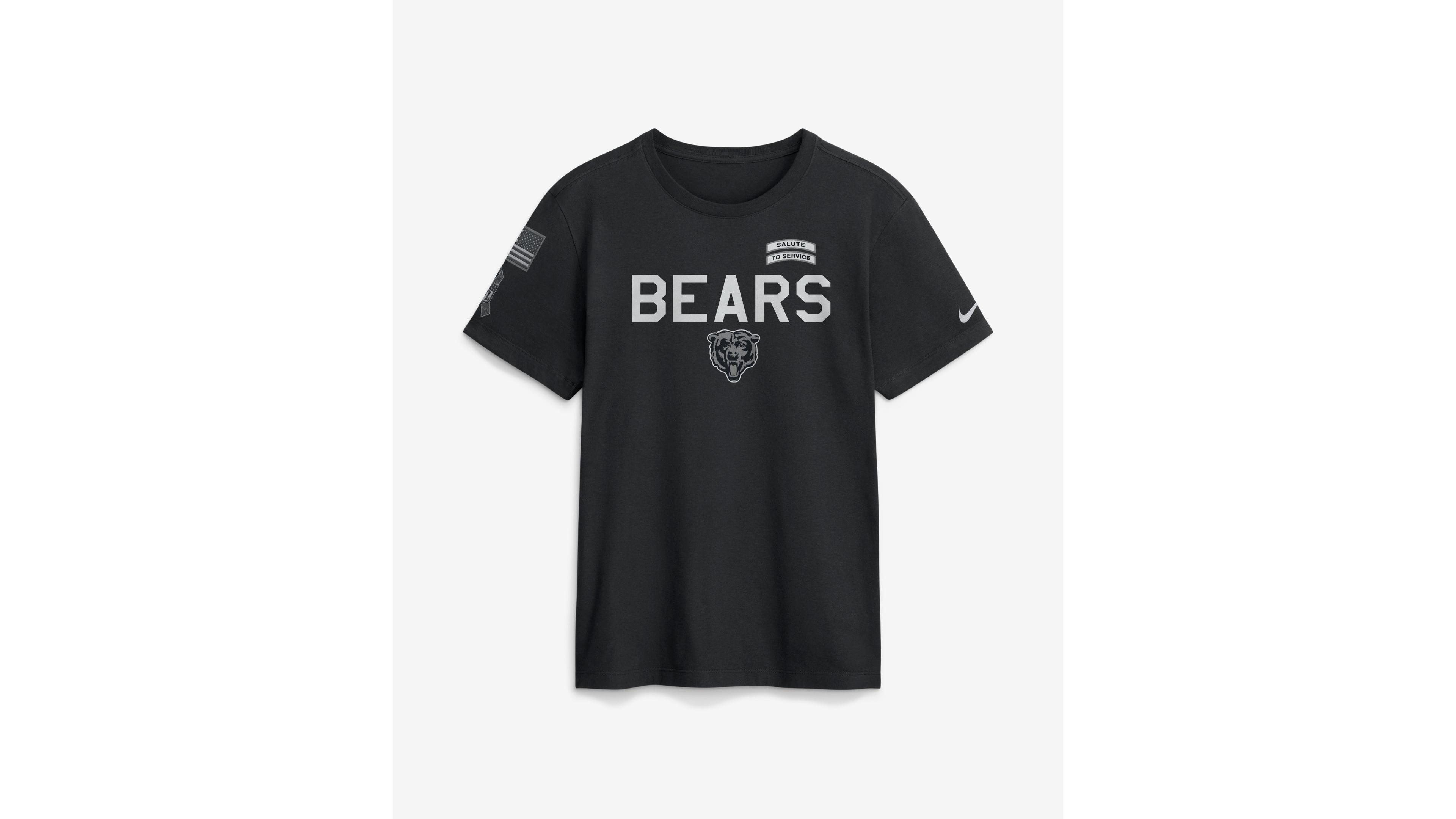 Nike Men's Black Chicago Bears 2026 Salute to Service Sideline Dri-fit T-Shirt