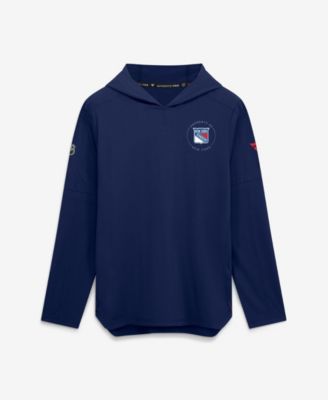 Men's Navy New York Rangers Authentic Pro Train Lightweight Hoodie