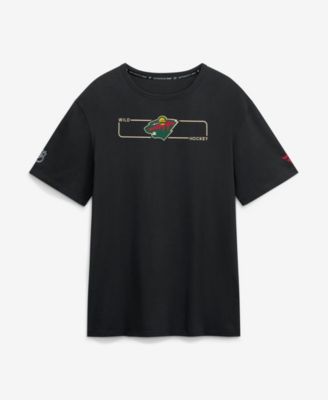 Men's Black Minnesota Wild Authentic Pro Primary Logo T-Shirt