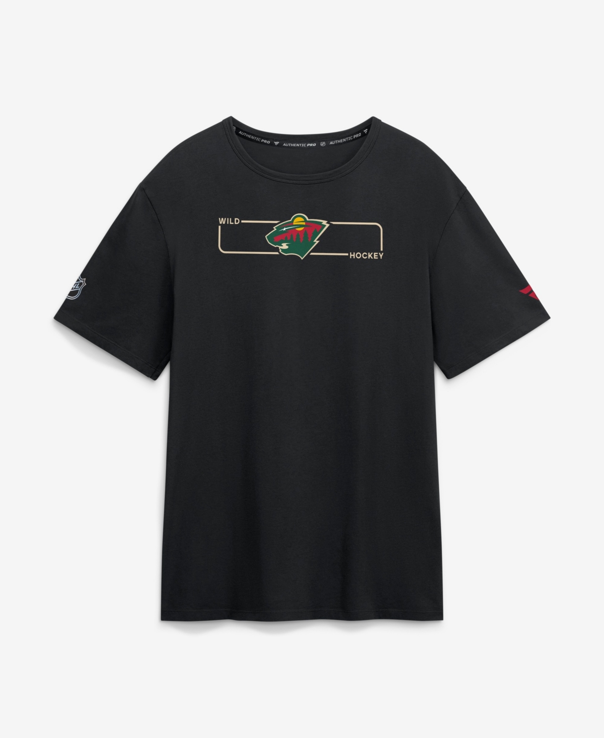 Fanatics Men's Black Minnesota Wild Authentic Pro Primary Logo T-Shirt - Black
