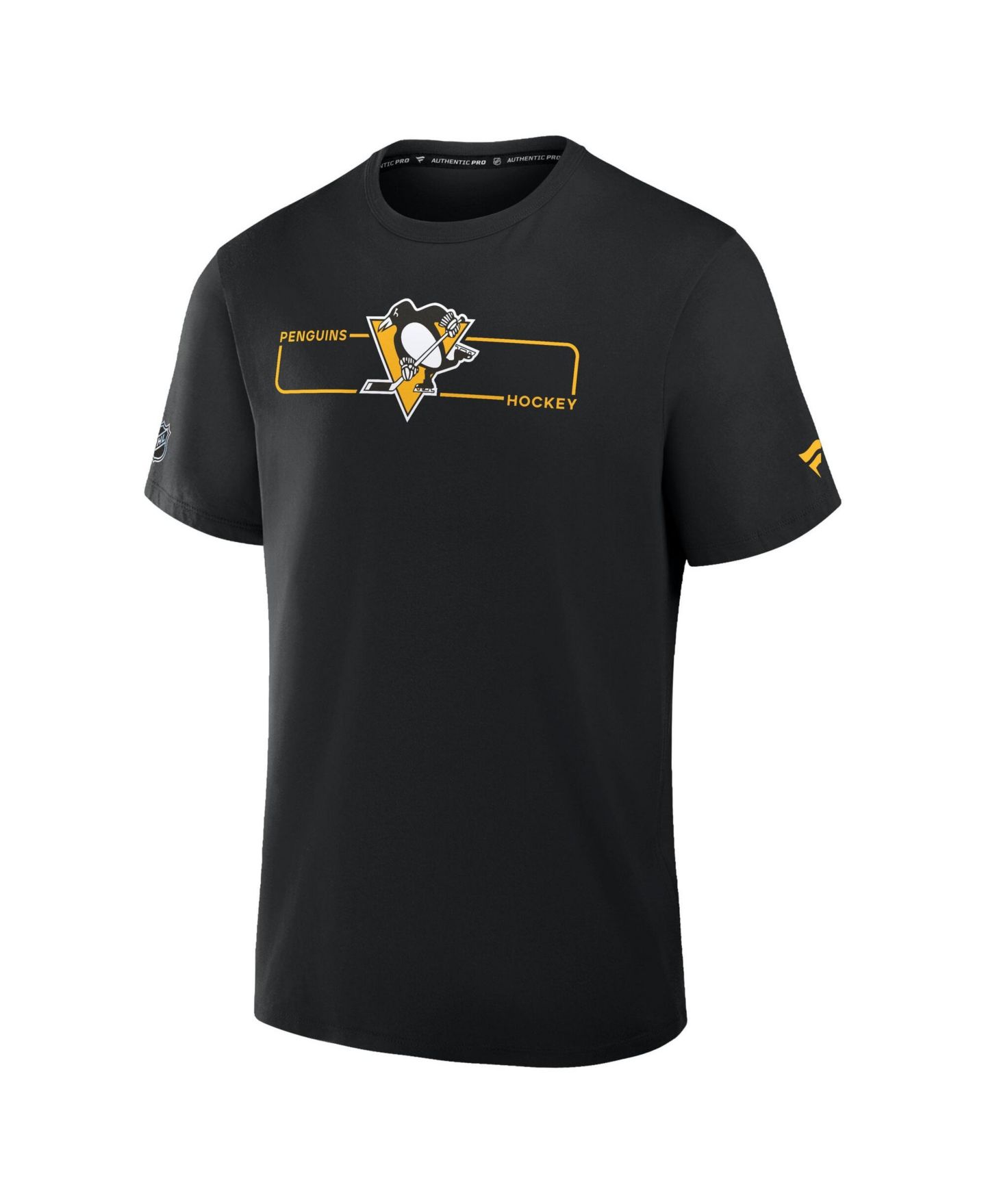 Мужская футболка Fanatics Black Pittsburgh Penguins Authentic Pro Primary Logo — фото 3