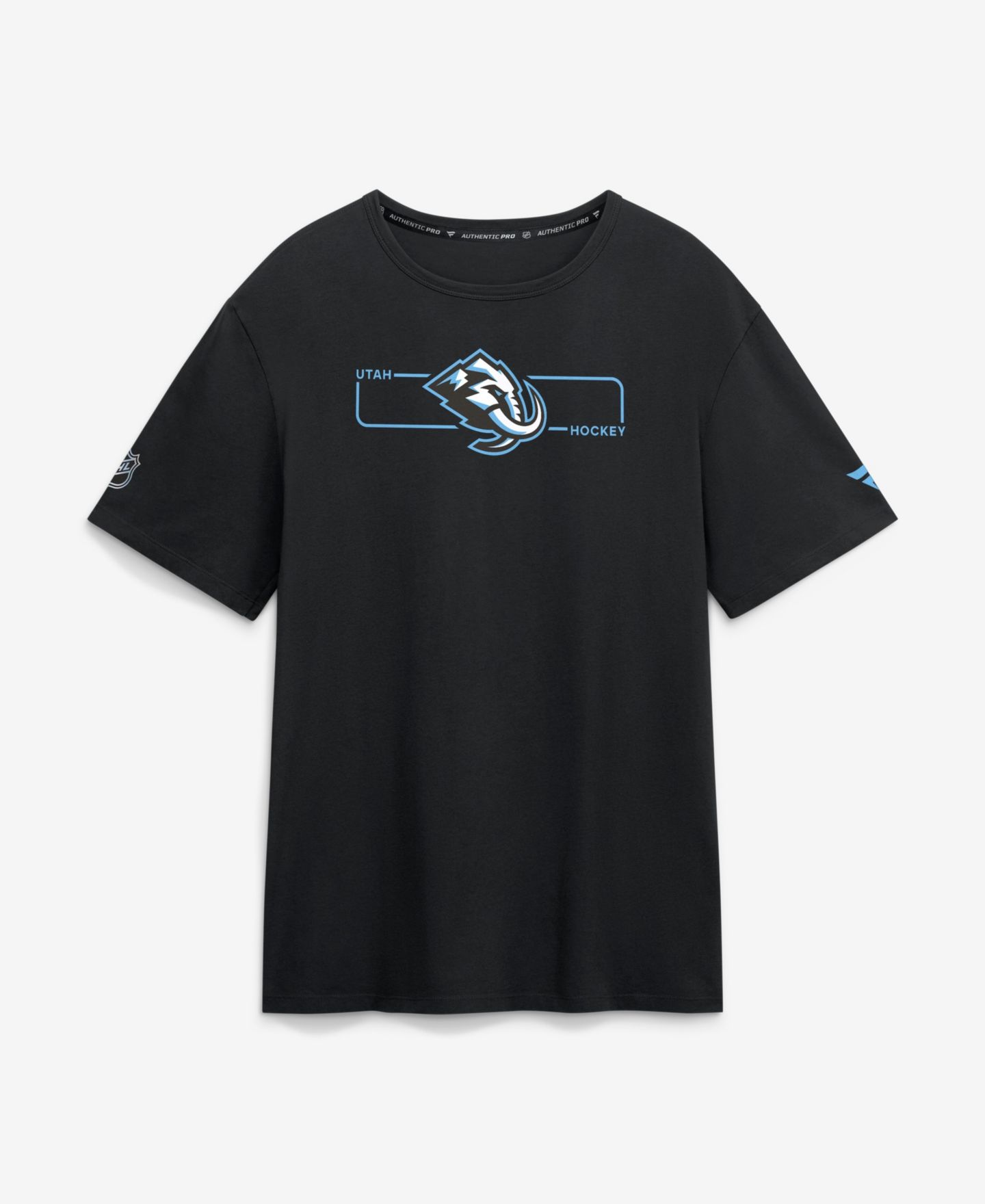 Мужская футболка Fanatics Black Utah Mammoth Authentic Pro Primary Logo — фото 1