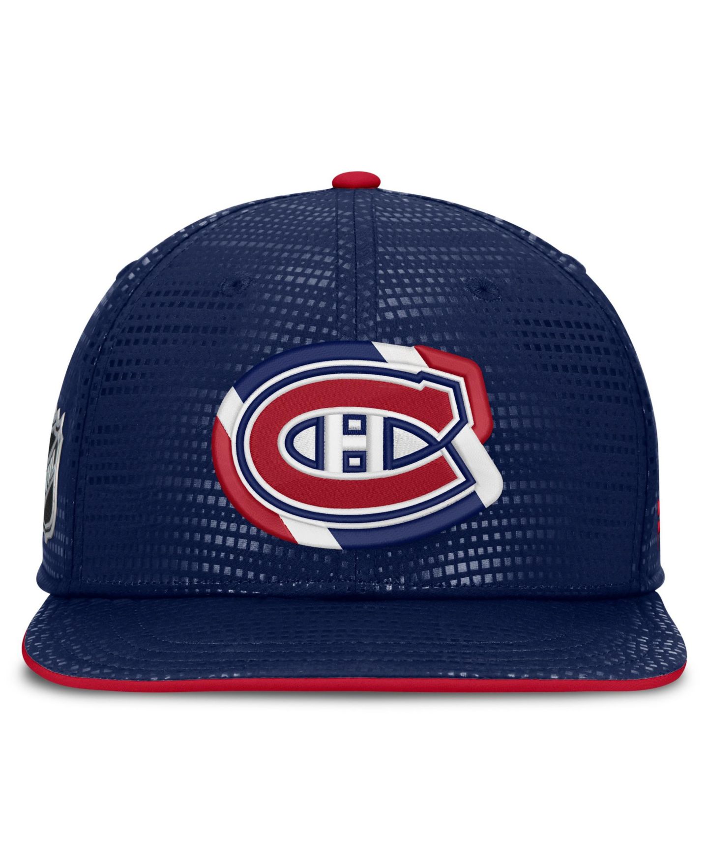 Мужские козырьки Fanatics Navy Montreal Canadiens Authentic Pro Rink Square Snapback Hat — фото 2