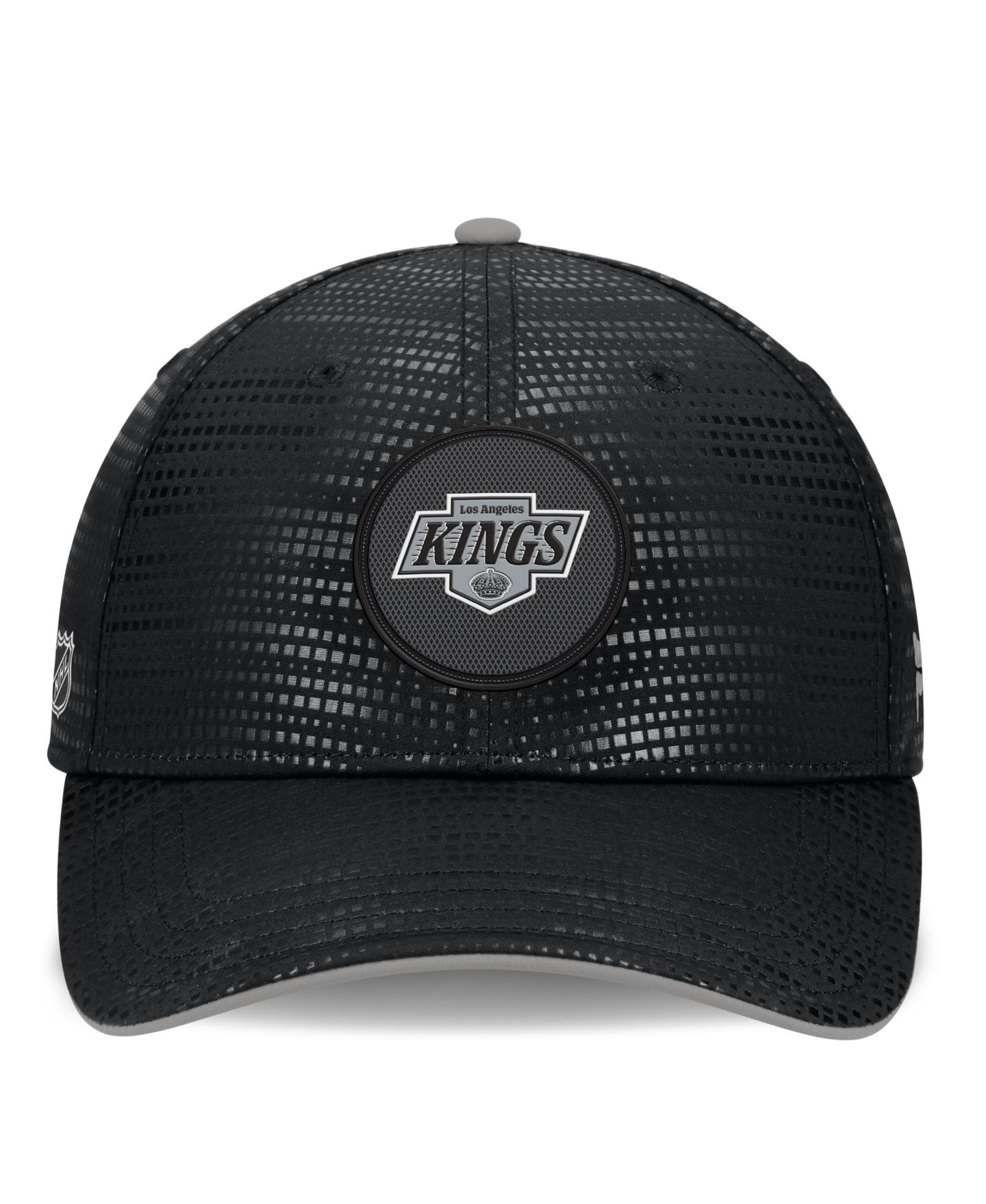 Мужской головной убор Fanatics Black Los Angeles Kings Authentic Pro Rink Debossed Stretch Fit Hat — фото 2