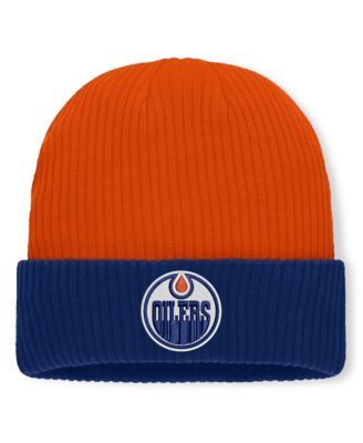 Men's Orange Edmonton Oilers Authentic Pro Rink Cuffed Knit Hat