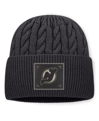 Men's Charcoal New Jersey Devils Road Phantom Oversized Cuffed Knit Hat
