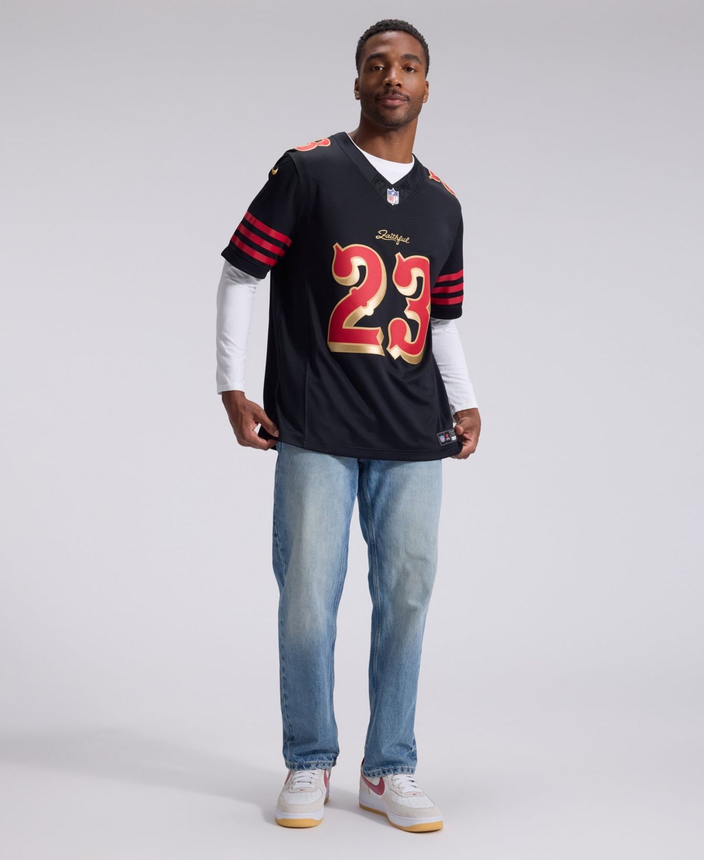Мужской топ Nike Christian McCaffrey Black San Francisco 49ers Rivalries Collection Stitched Limited Jersey — фото 4