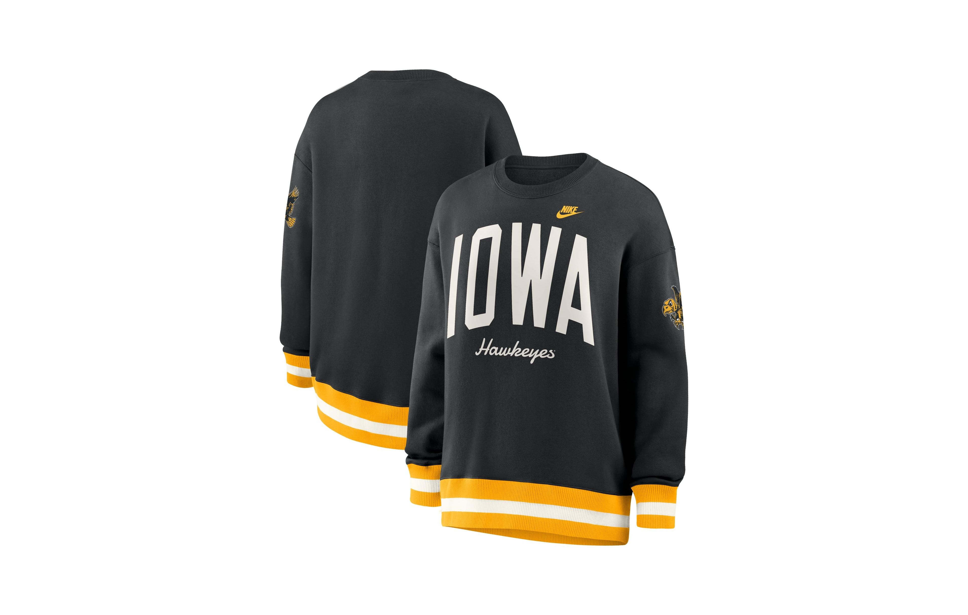 Nike Women's Black Iowa Hawkeyes Oversized Legacy Arch Phoenix Sweatshirt