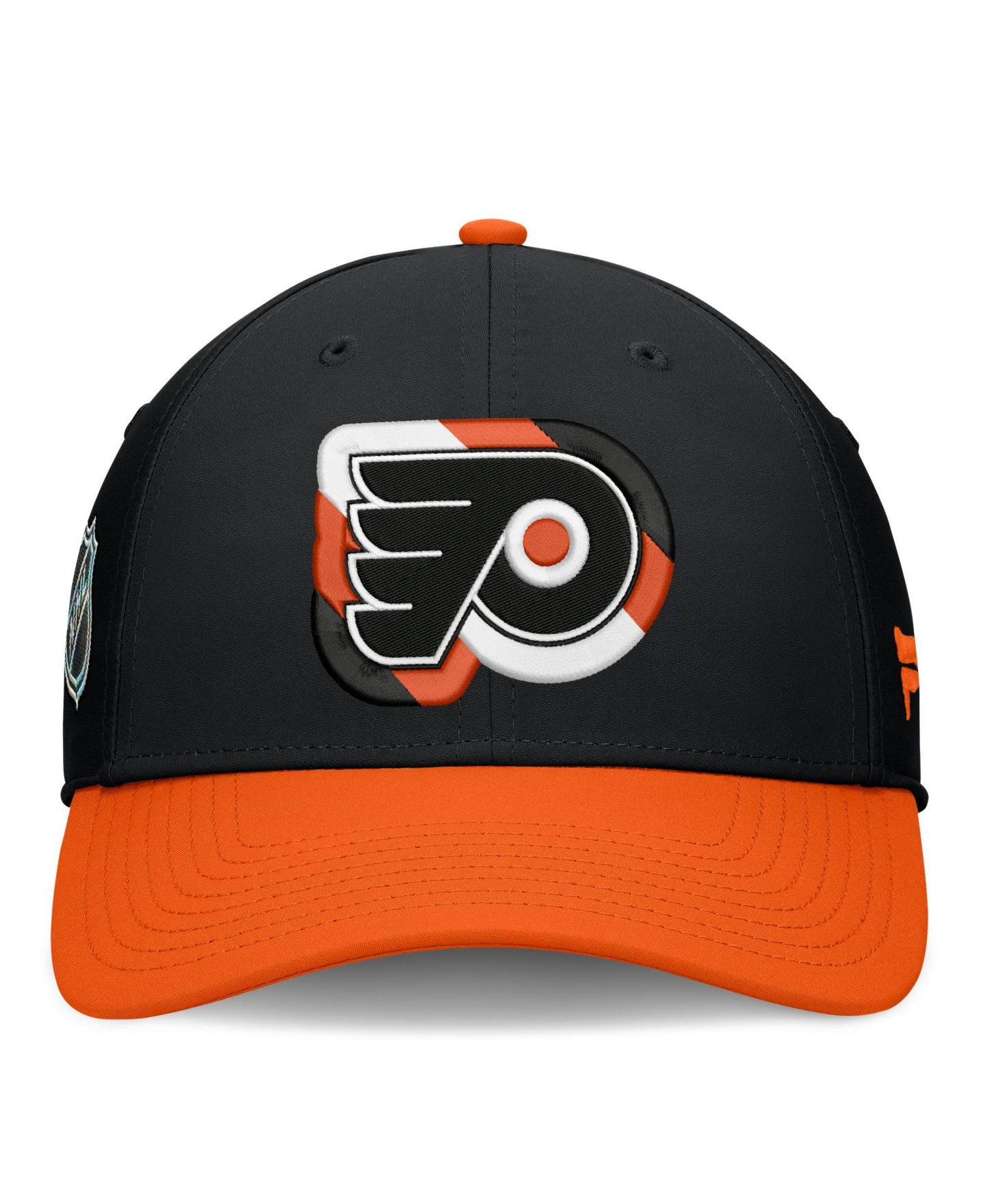 Мужской головной убор Fanatics Black/Orange Philadelphia Flyers Stretch Hat — фото 2