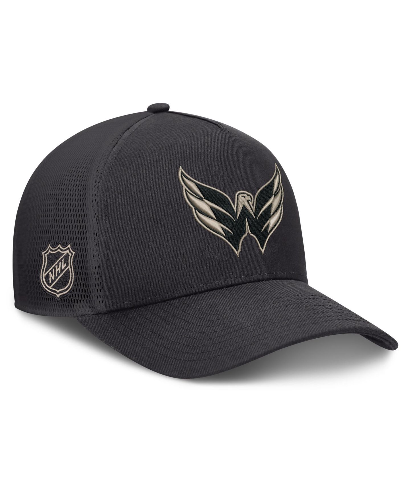 Мужской головной убор Fanatics Charcoal Washington Capitals Road Soft Wash A-Frame Meshback Hat — фото 3