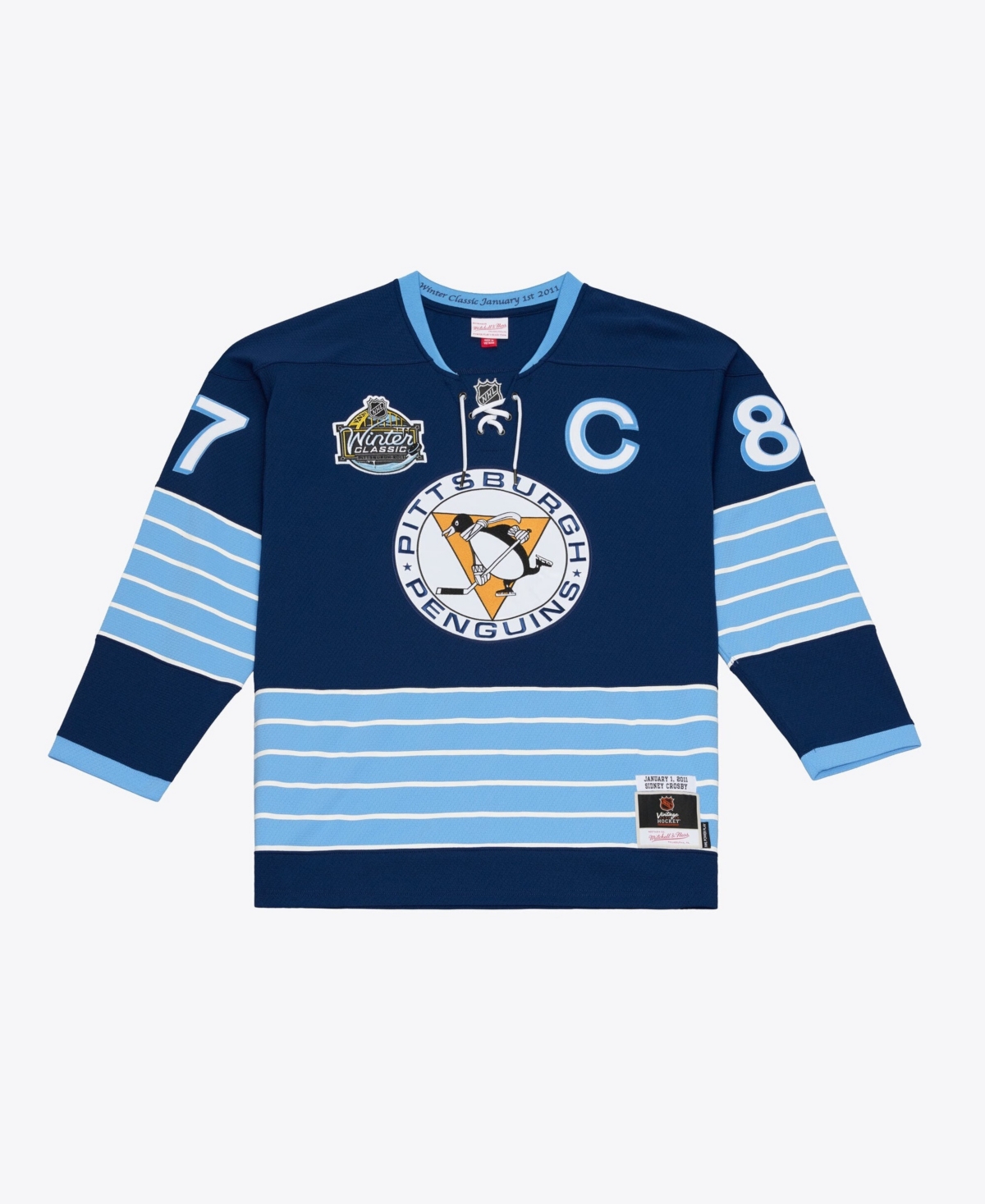 Mitchell & Ness Men's Sidney Crosby Blue Pittsburgh Penguins 2011 Winter Classic Power Play Jersey - Blue