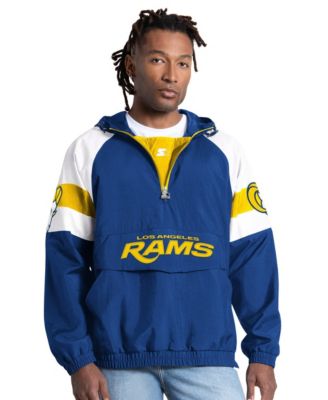 Men's Royal Los Angeles Rams Street Cut Half-Zip Jacket