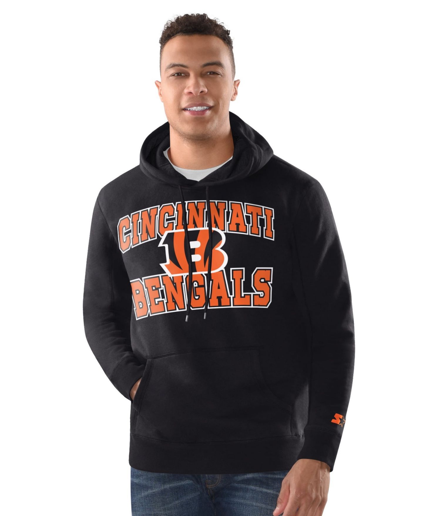 Мужские худи Starter Black Cincinnati Bengals and Cuffed Knit Hat Combo Pack — фото 2