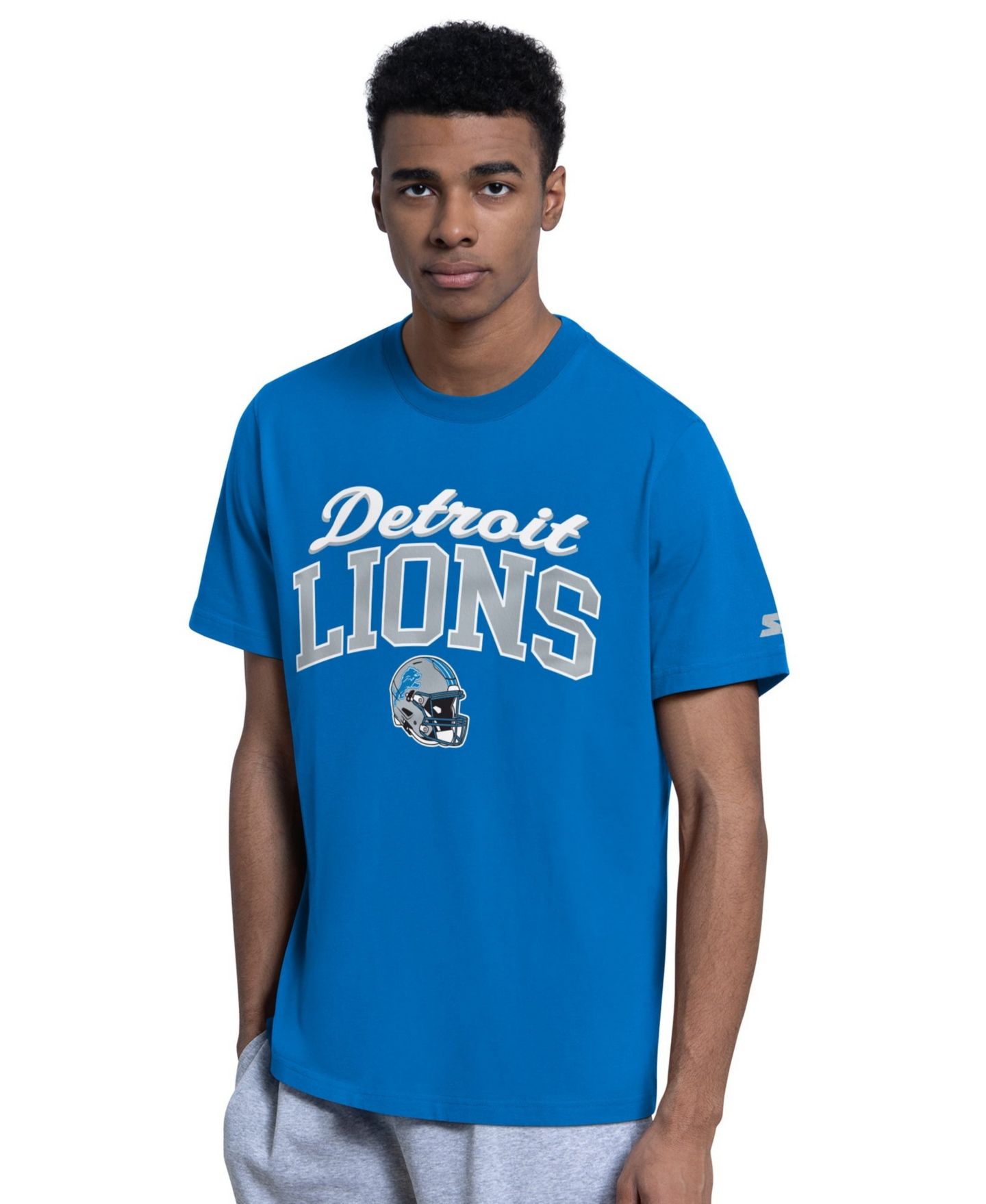 Мужские худи Starter Blue Detroit Lions Logo T-Shirt Set — фото 2