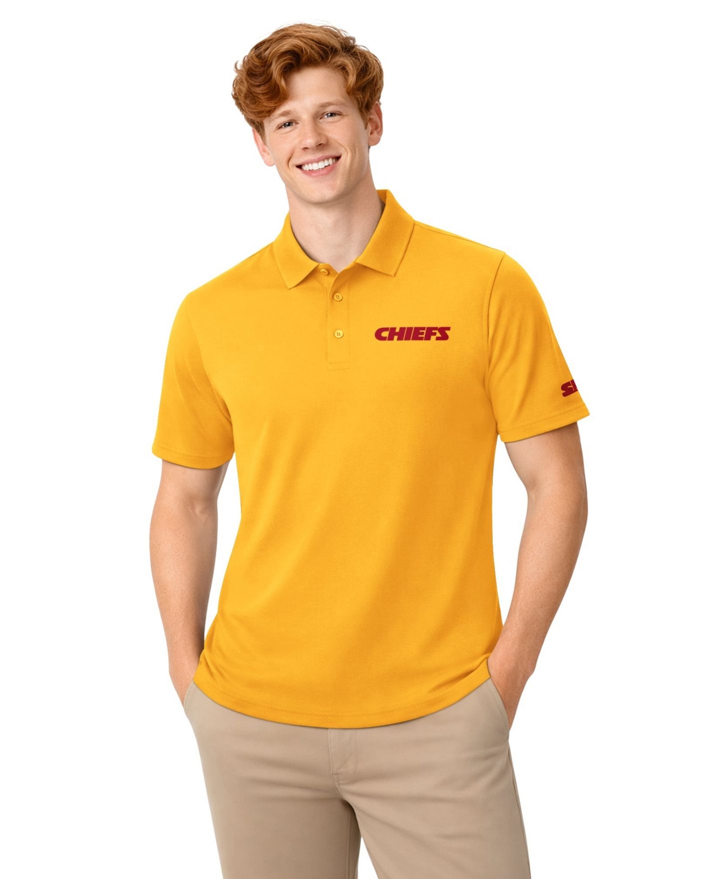 Мужские поло Starter Red/Gold Kansas City Chiefs Logo Polo, 2-Pack Set — фото 2