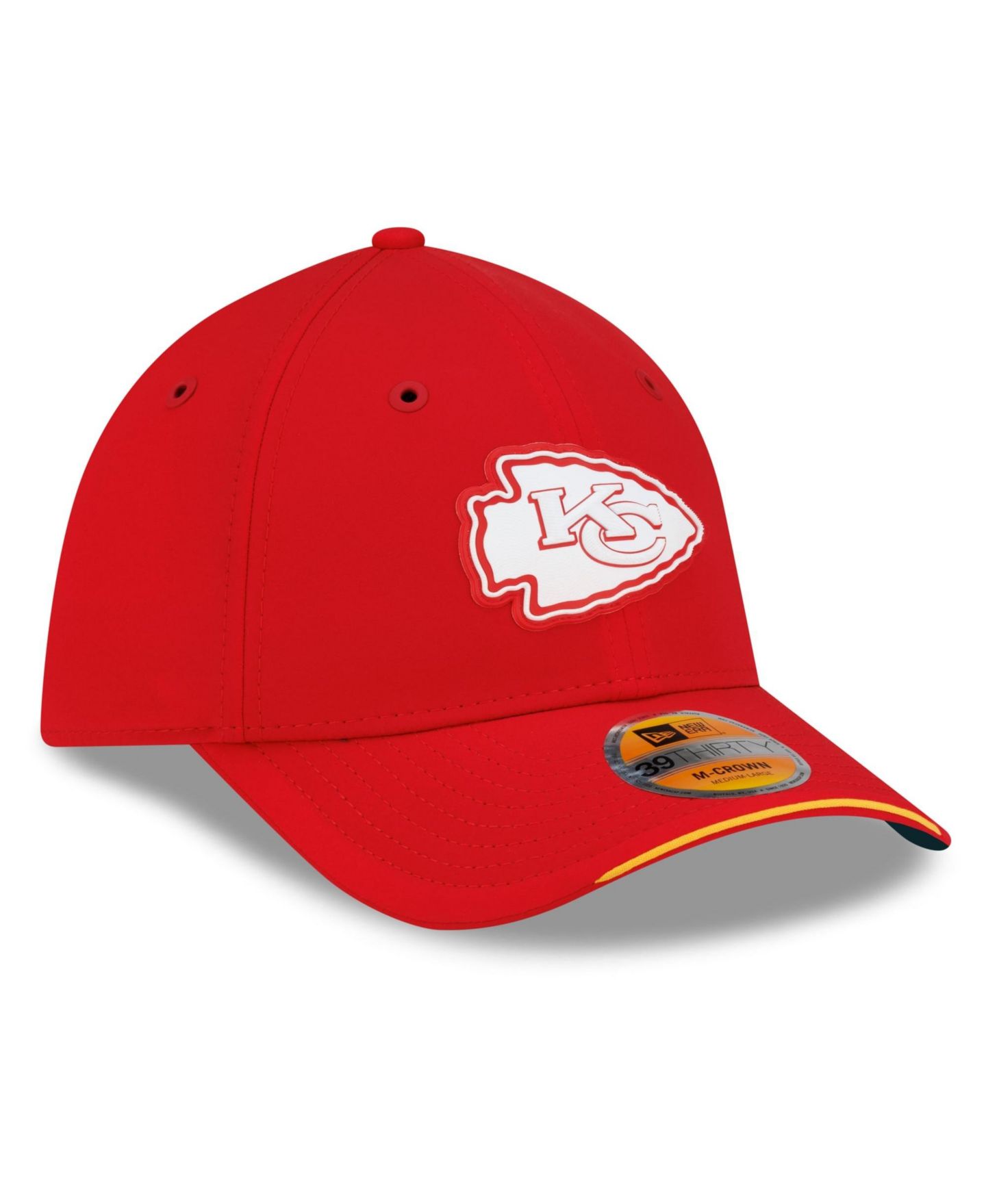 Мужская кепка New Era Red Kansas City Chiefs 2026 Sideline 39THIRTY M-Crown Flex Hat — фото 3