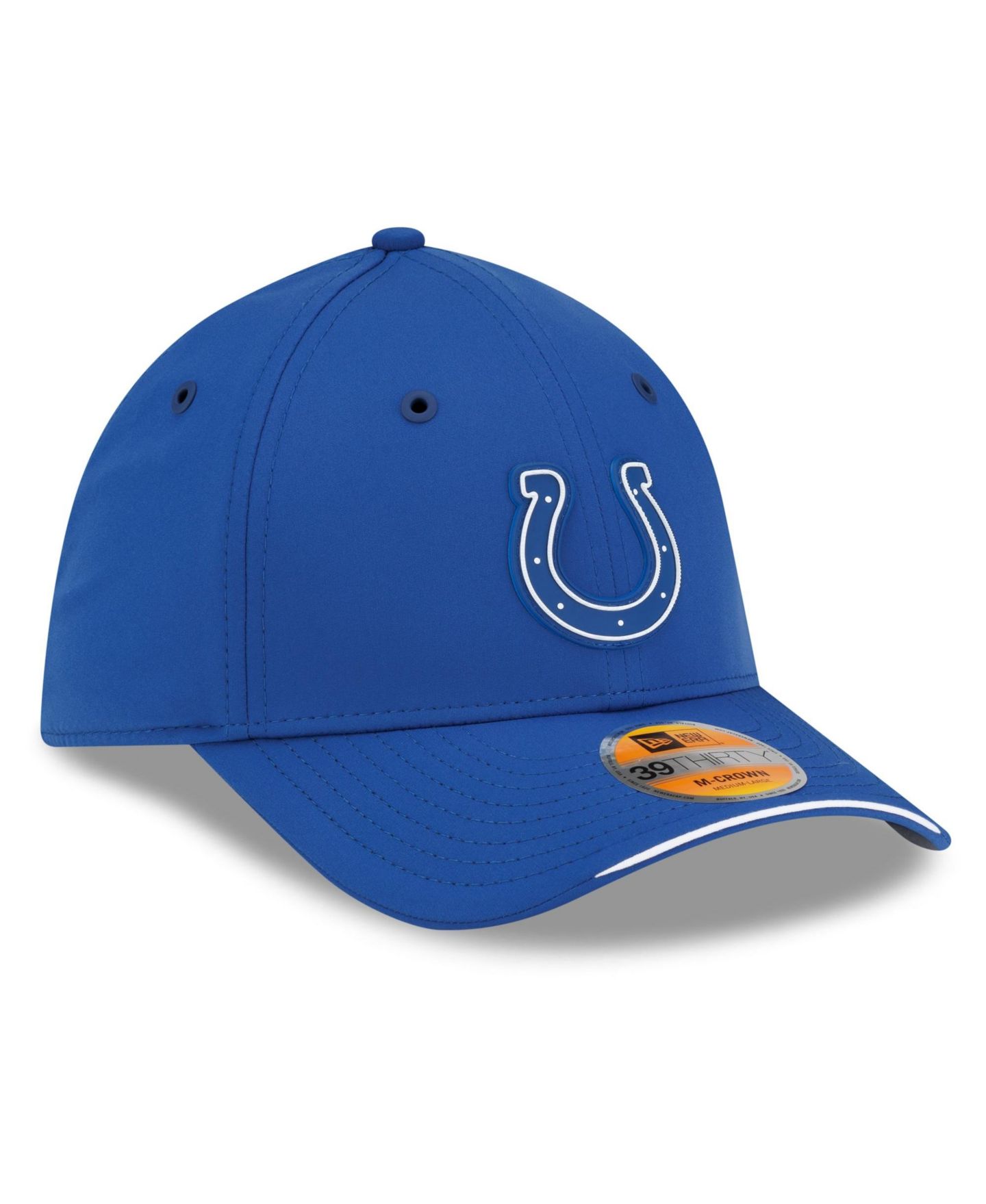 Мужская кепка New Era Royal Indianapolis Colts 2026 Sideline 39THIRTY M-Crown Flex Hat — фото 3