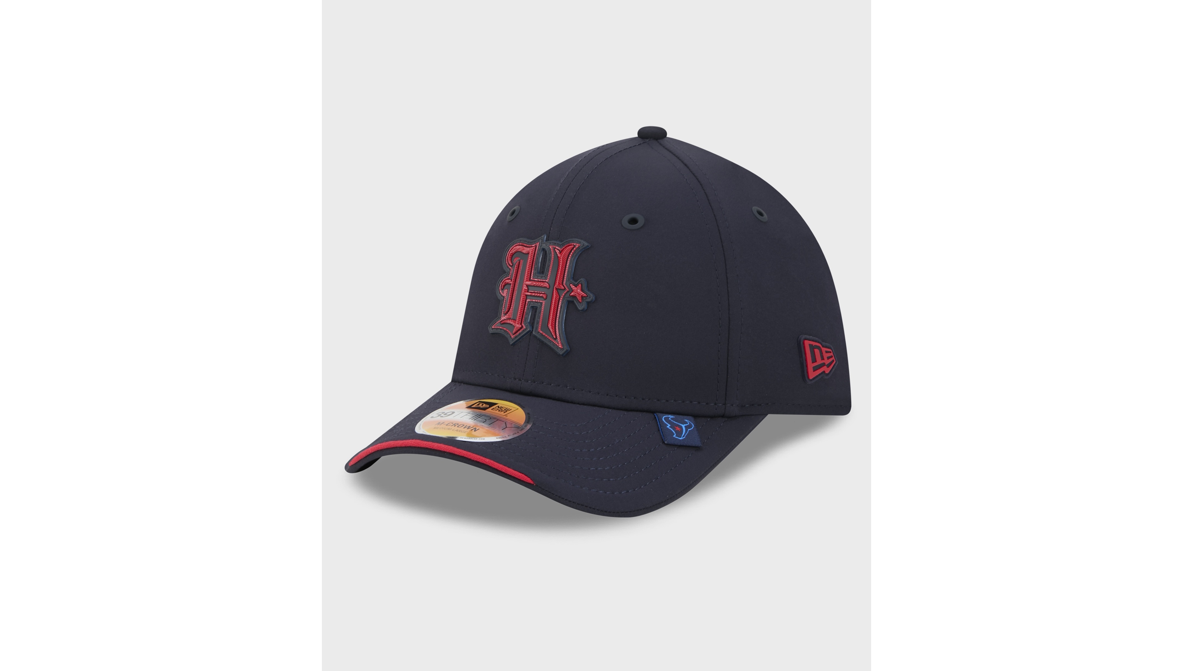 New Era Men's Navy Houston Texans 2026 Sideline H-Town 39THIRTY M-Crown Flex Hat