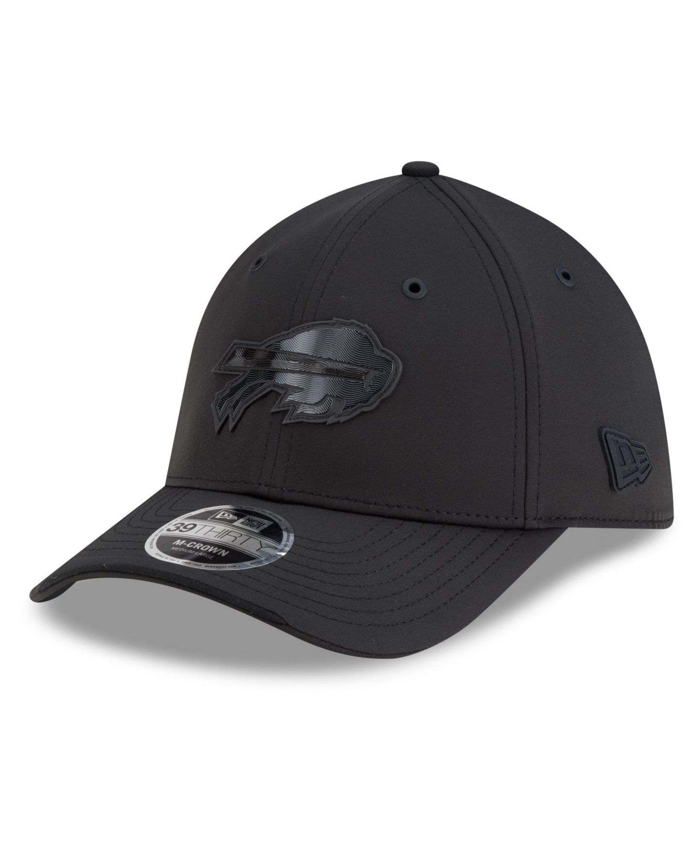 Мужской головной убор New Era Black Buffalo Bills 2026 Sideline 39THIRTY M-Crown Stretch Hat — фото 1