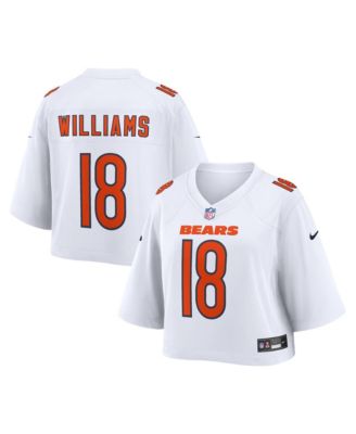 Women's Caleb Williams White Chicago Bears Cropped Fashion Game Jersey