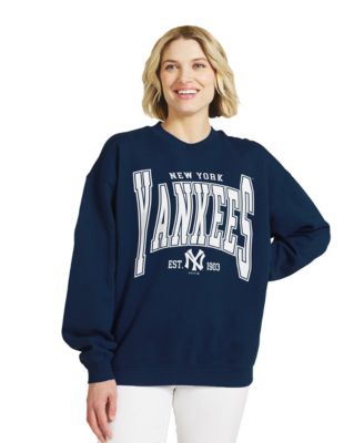 Women's Navy New York Yankees Oversized Team Fleece Sweatshirt