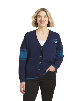 Women's Navy Minnesota Lynx Button-Up Cardigan Sweater
