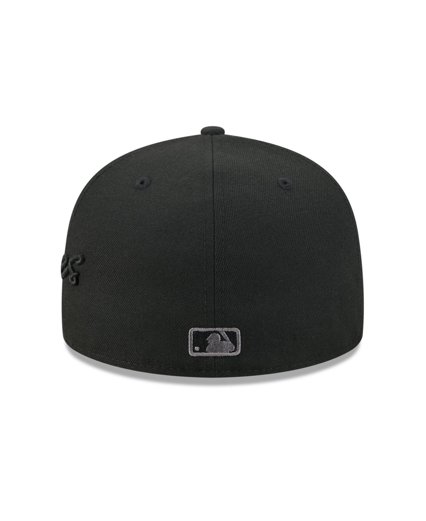 Мужская кепка New Era Black Atlanta Braves Side Script 59FIFTY Fitted Hat — фото 4