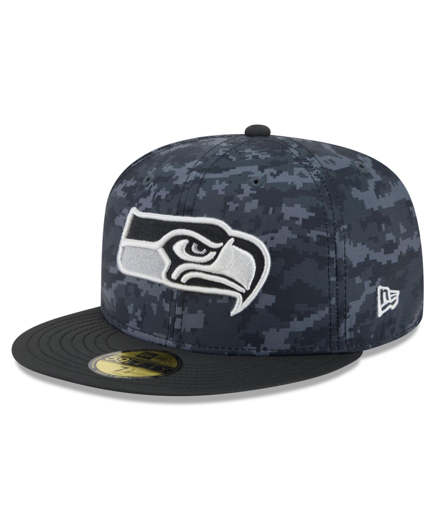 Мужская кепка New Era Black Seattle Seahawks 2026 Salute To Service 59FIFTY Fitted Hat — фото 3