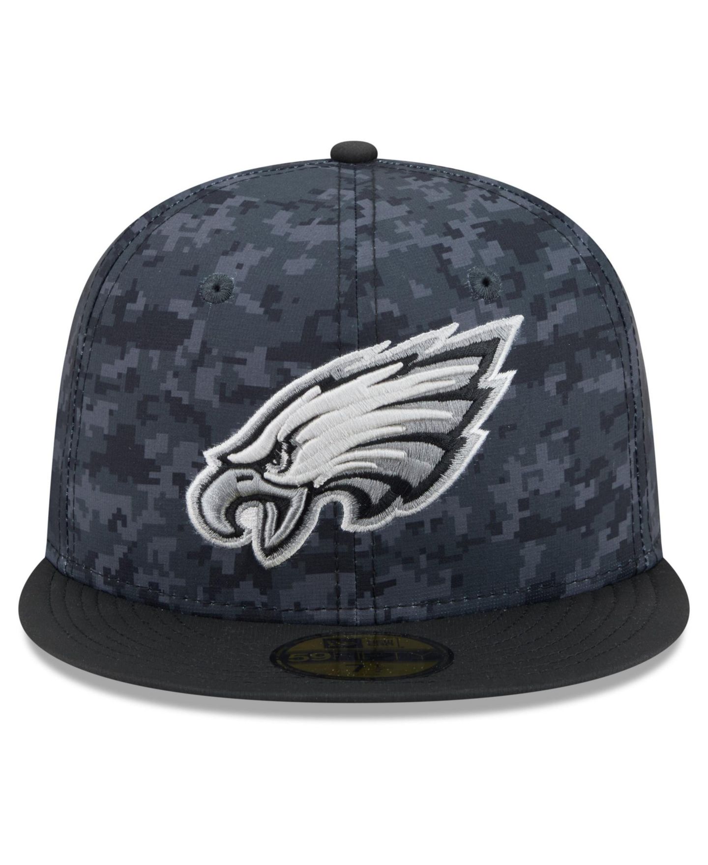Мужская кепка New Era Black Philadelphia Eagles 2026 Salute To Service 59FIFTY Fitted Hat — фото 2