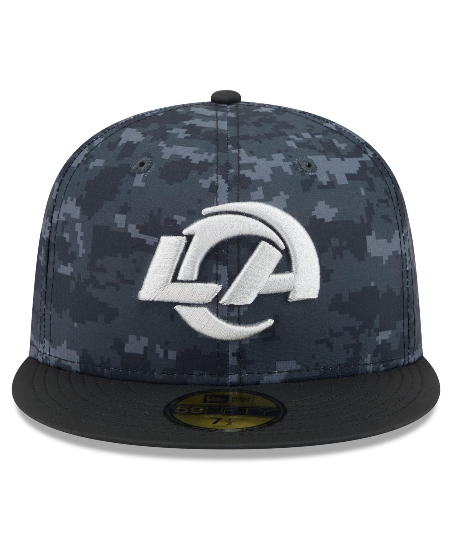 Мужская кепка New Era Black Los Angeles Rams 2026 Salute To Service 59FIFTY Fitted Hat — фото 2
