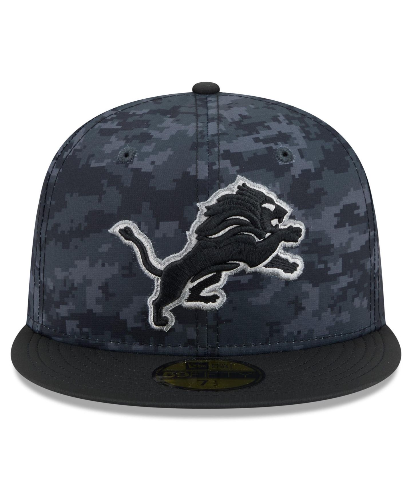 Мужская кепка New Era Black Detroit Lions 2026 Salute To Service 59FIFTY Fitted Hat — фото 2