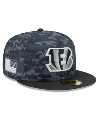 Men's Black Cincinnati Bengals 2026 Salute To Service 59FIFTY Fitted Hat