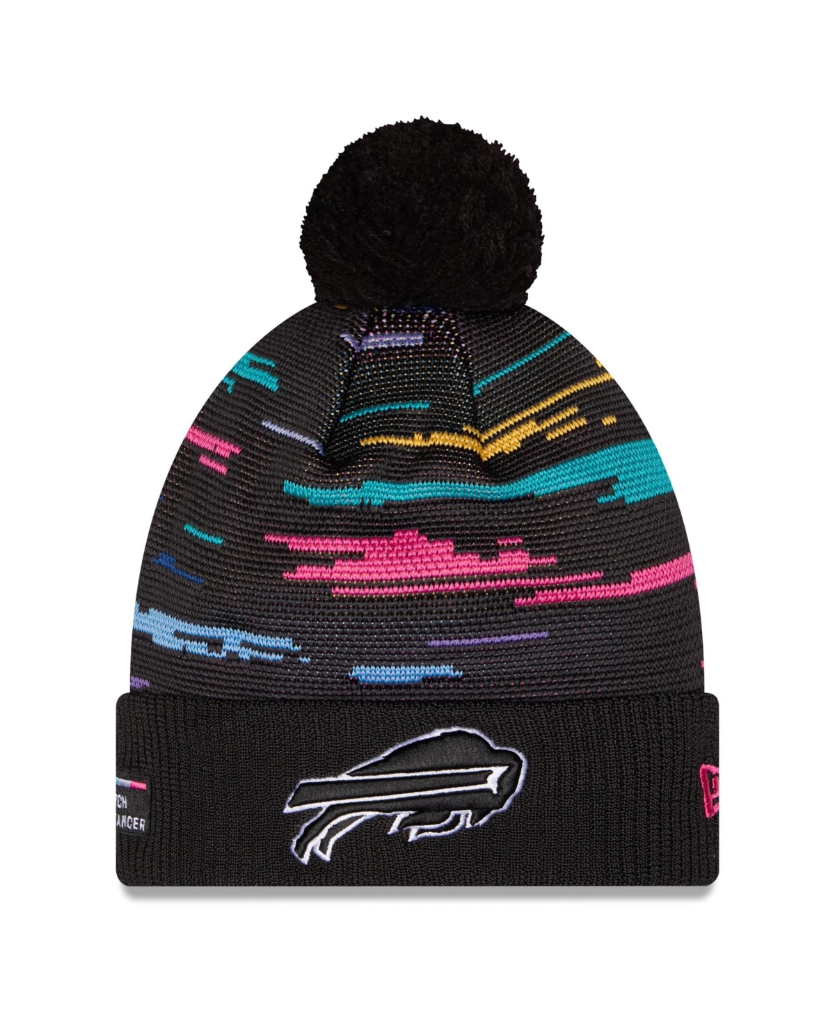 New Era Men's Black Buffalo Bills 2026 Nfl Crucial Catch Cuffed Knit with Pom Hat - Black