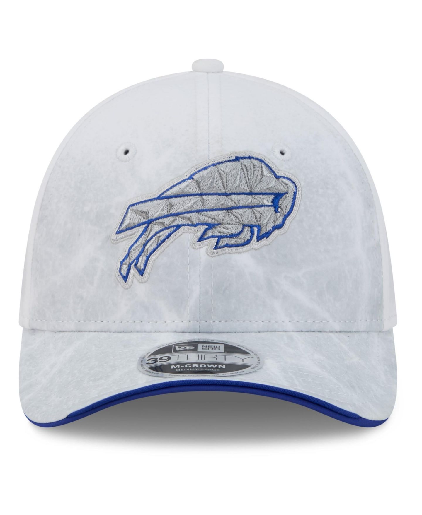 Мужской головной убор New Era White Buffalo Bills Rivalries Collection 39THIRTY M-Crown Stretch Hat — фото 2