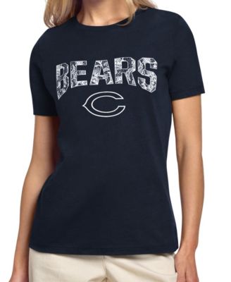 Women's Navy Chicago Bears Lace Lockup T-Shirt