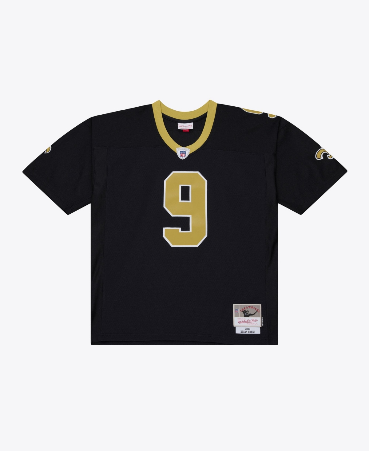 Mitchell & Ness Men's Drew Brees Black New Orleans Saints Big Tall 2009 Legacy Retired Player Jersey - Black