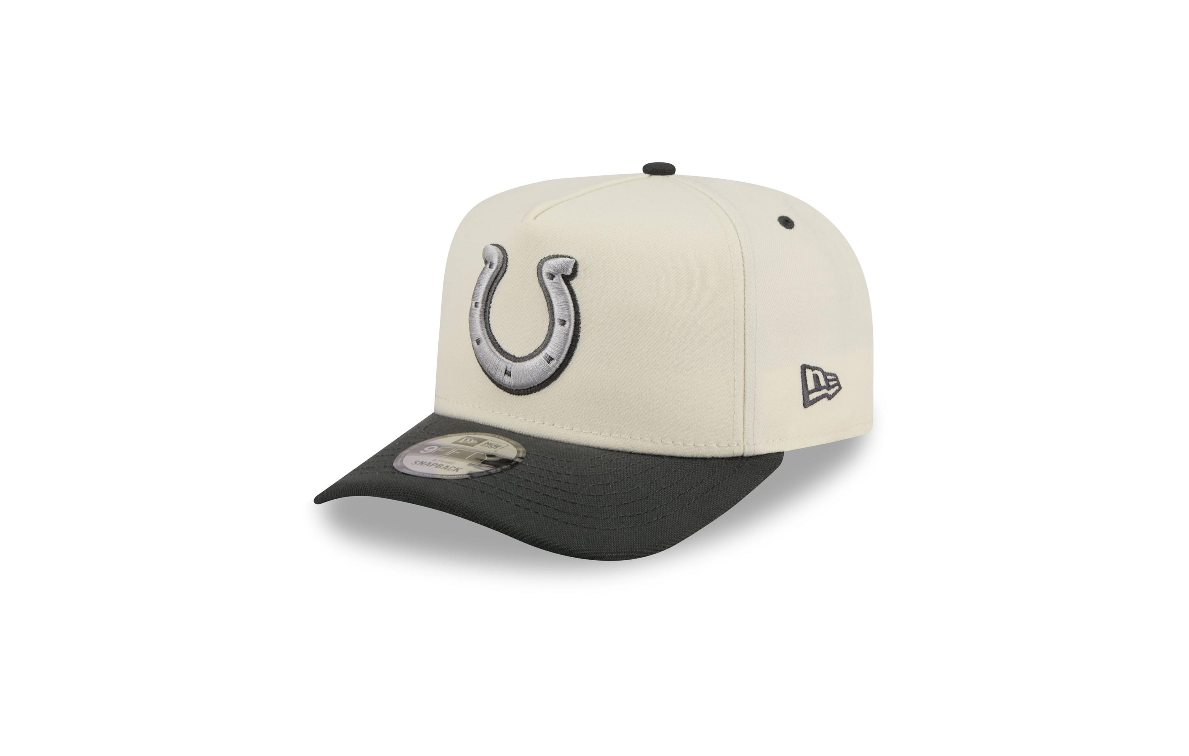 New Era Men's Cream Indianapolis Colts 2026 Rivalries Collection Fan Pack A-Frame 9FIFTY Snapback Hat
