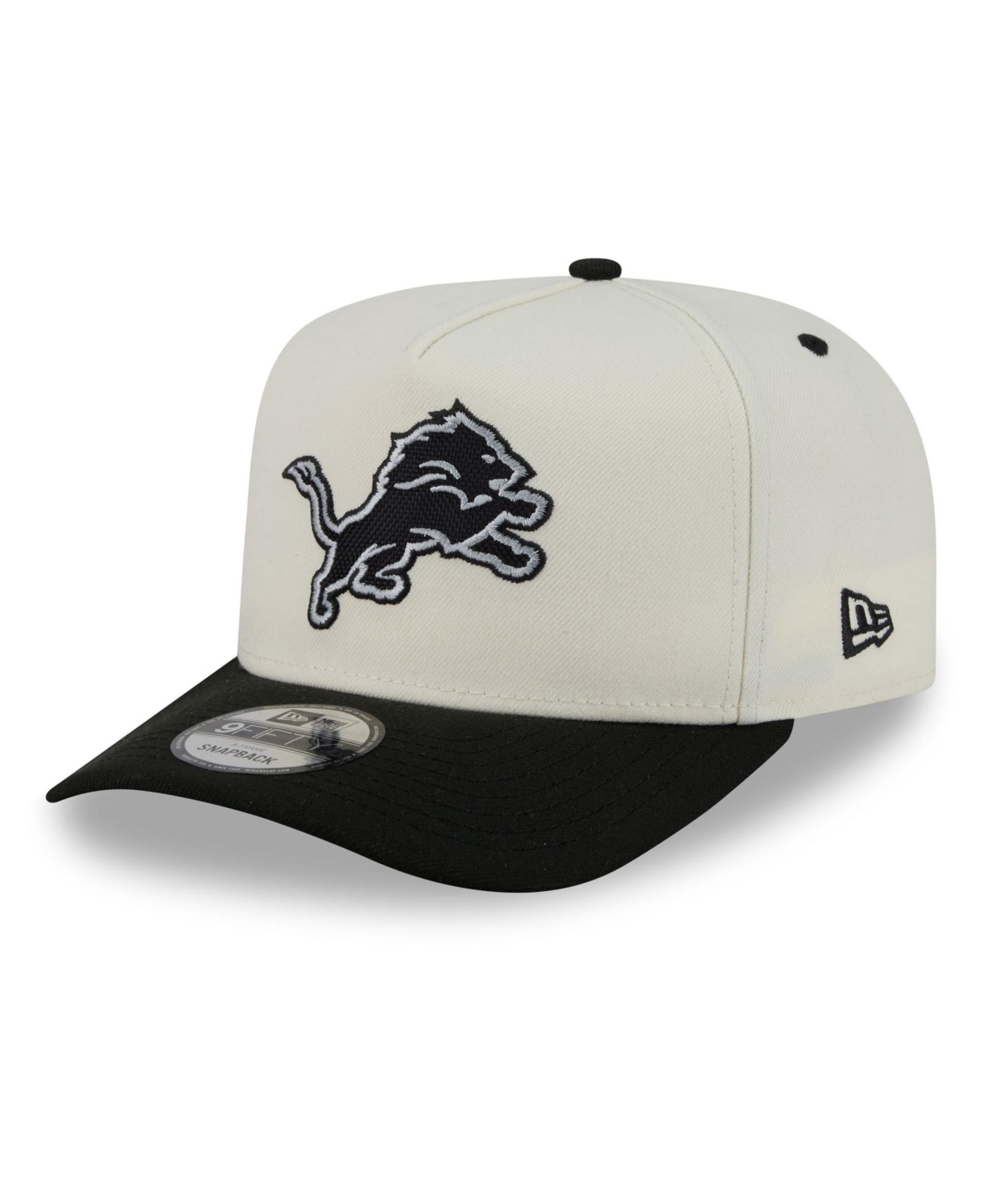 New Era Men's Cream Detroit Lions 2026 Rivalries Collection Fan Pack A-Frame 9FIFTY Snapback Hat - Cream, Black