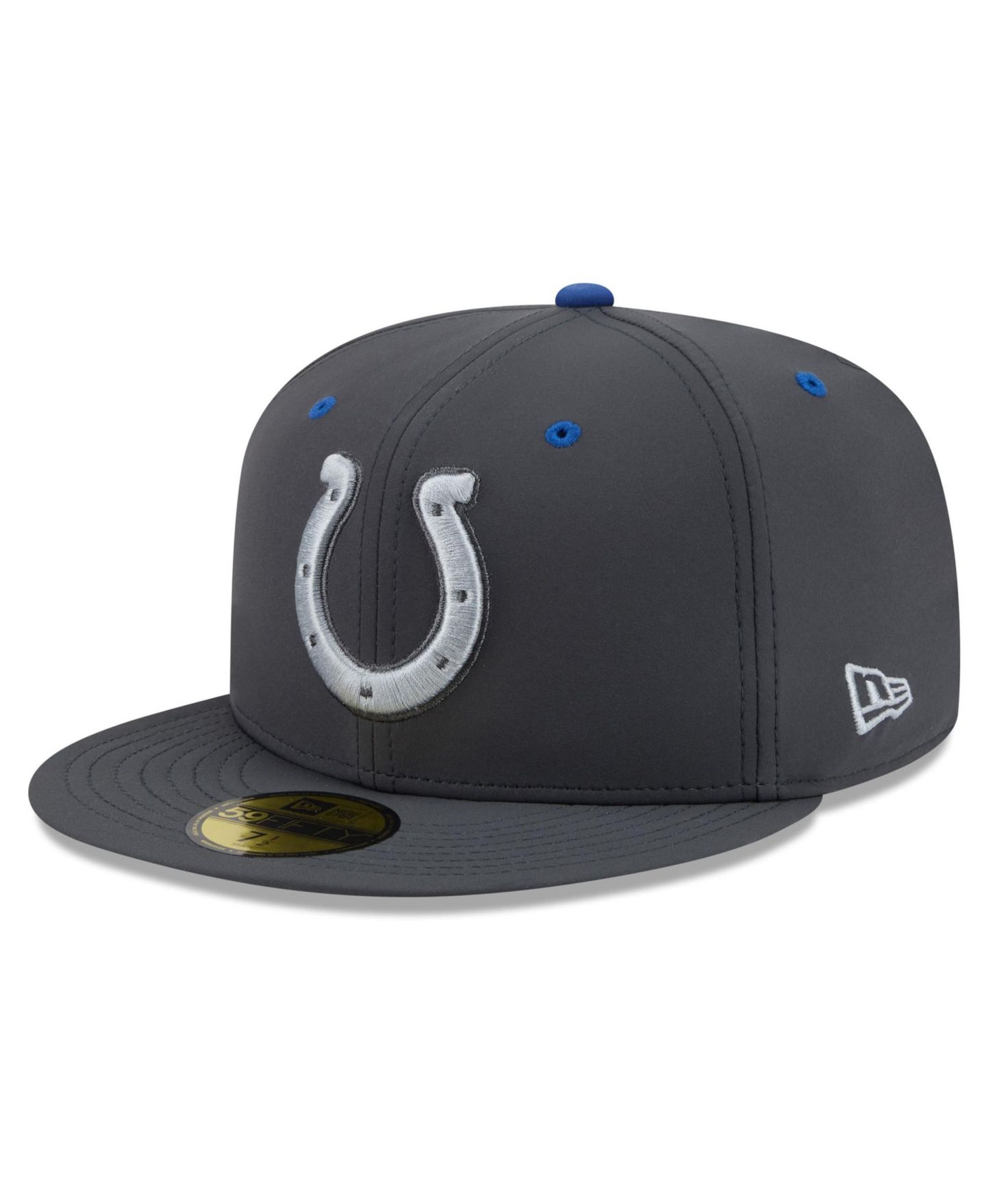 Мужская кепка New Era Anthracite Indianapolis Colts 2026 Rivalries Collection 59FIFTY Fitted Hat — фото 3