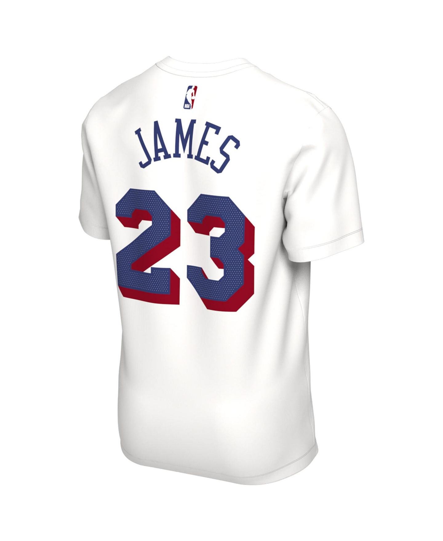 Футболка Nike LeBron James White Philadelphia 76ers Association Edition Name & Number — фото 3