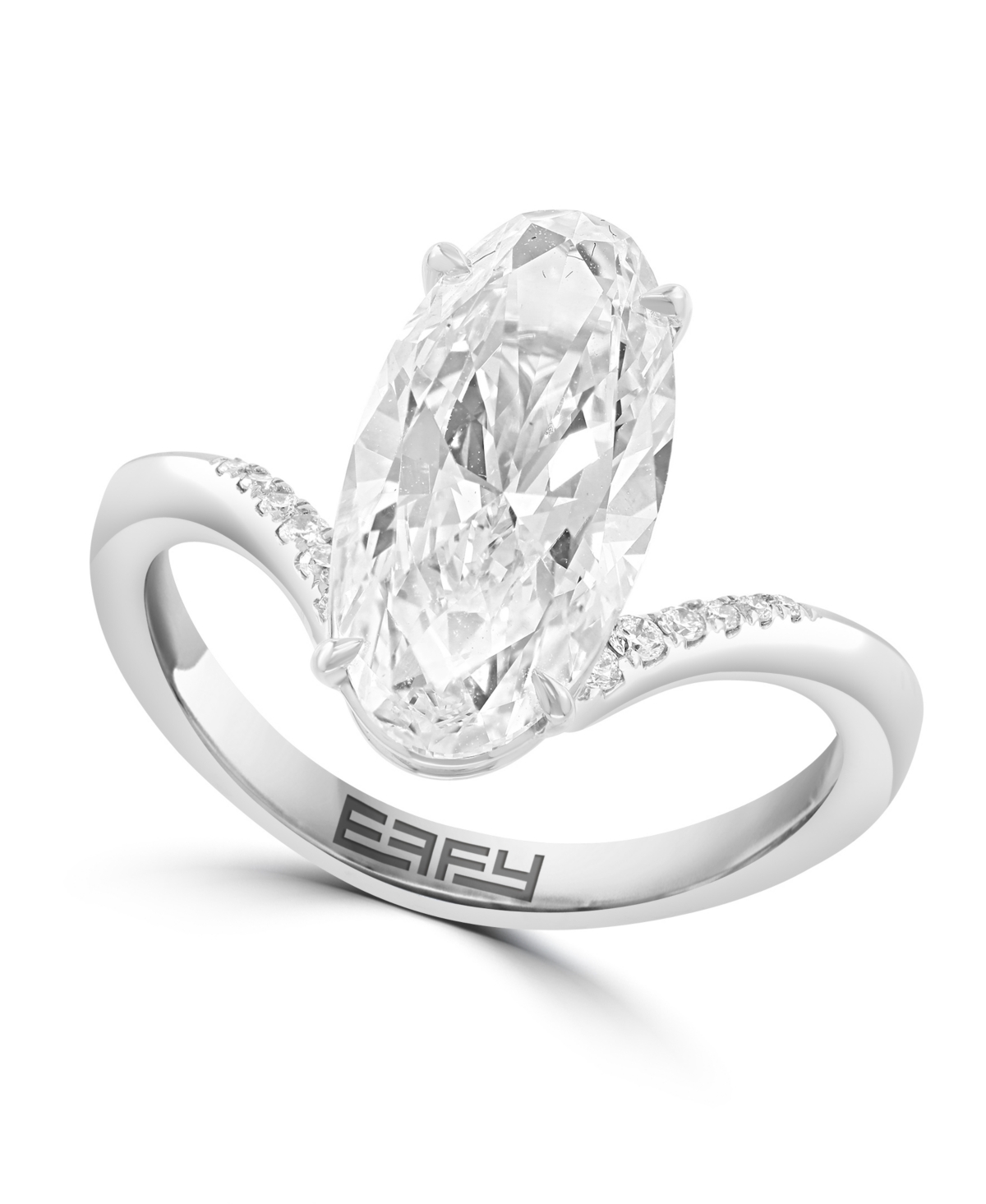 Effy Lab Grown Diamond Marquise Ring (6-1/5 ct. t.w.) in 14k White Gold