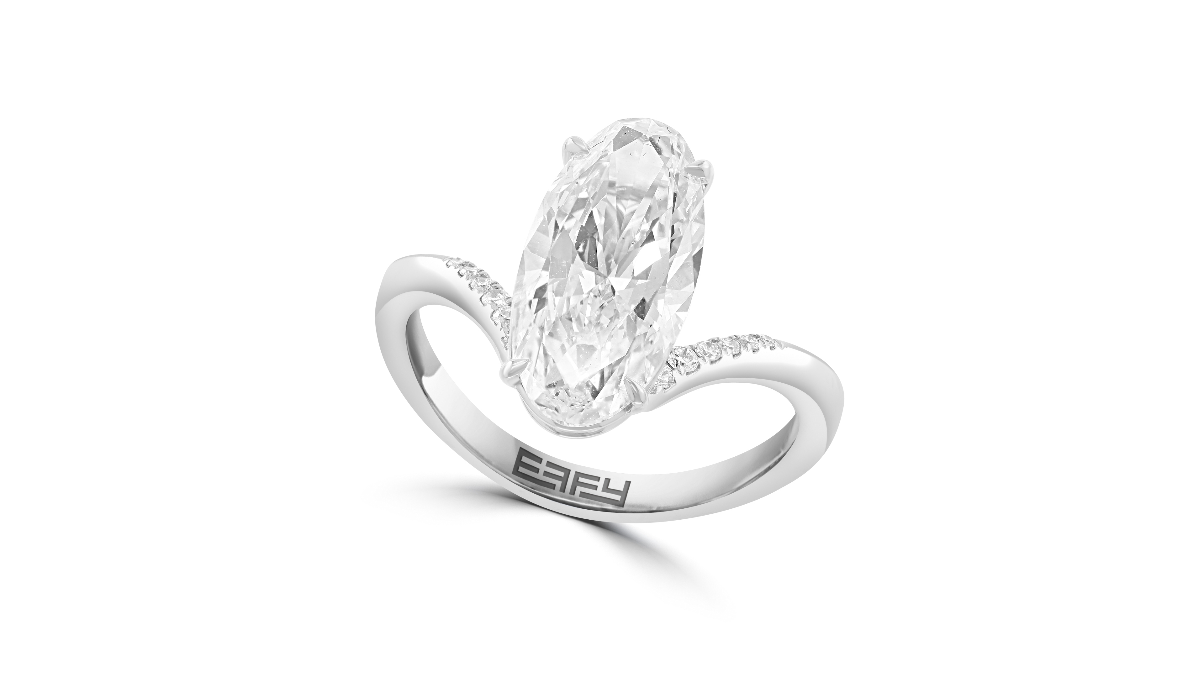 Effy Lab Grown Diamond Marquise Ring (6-1/5 ct. t.w.) in 14k White Gold