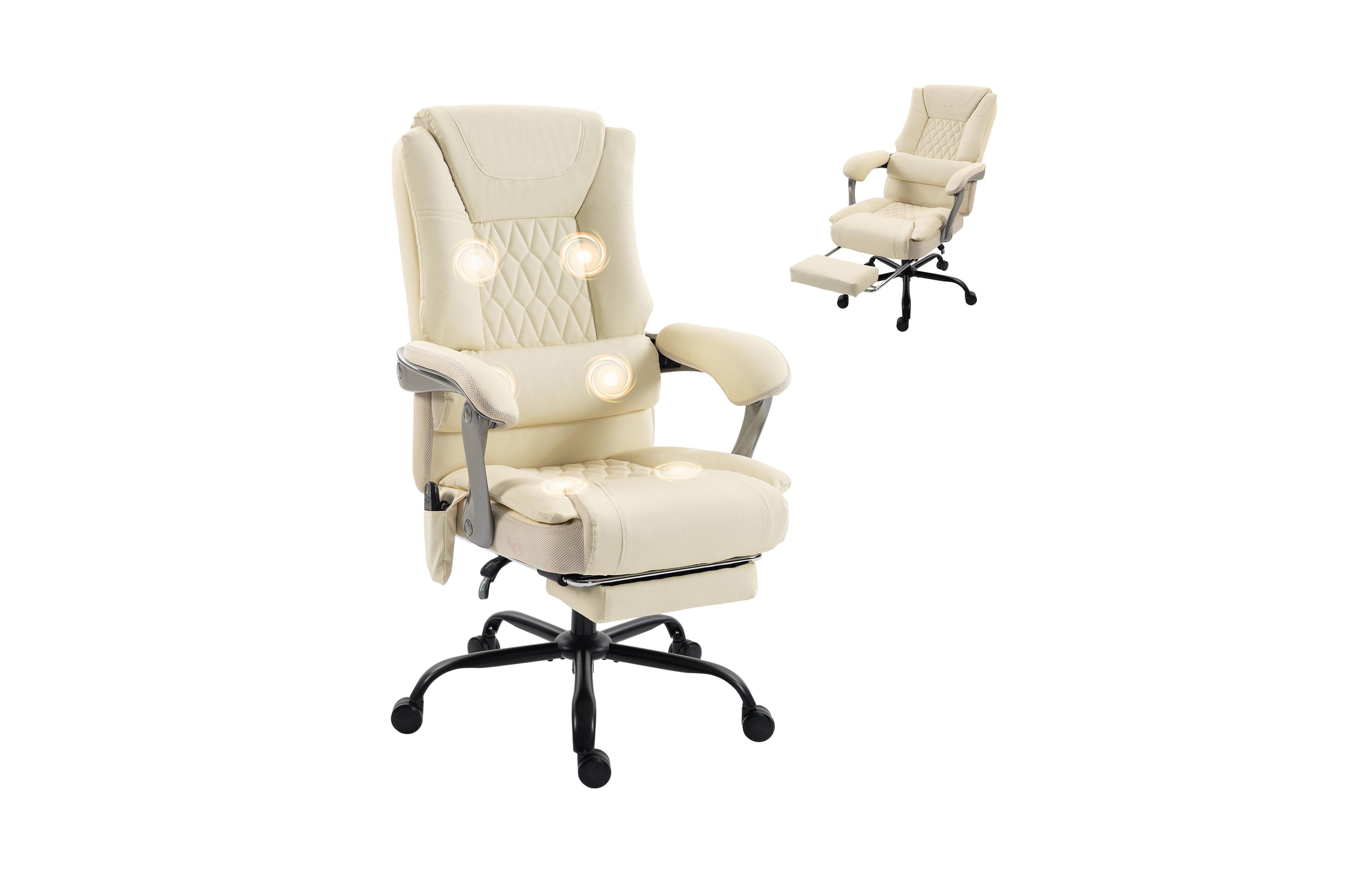Homcom 400lbs Massage Office Chair with Heat, Lumbar Support