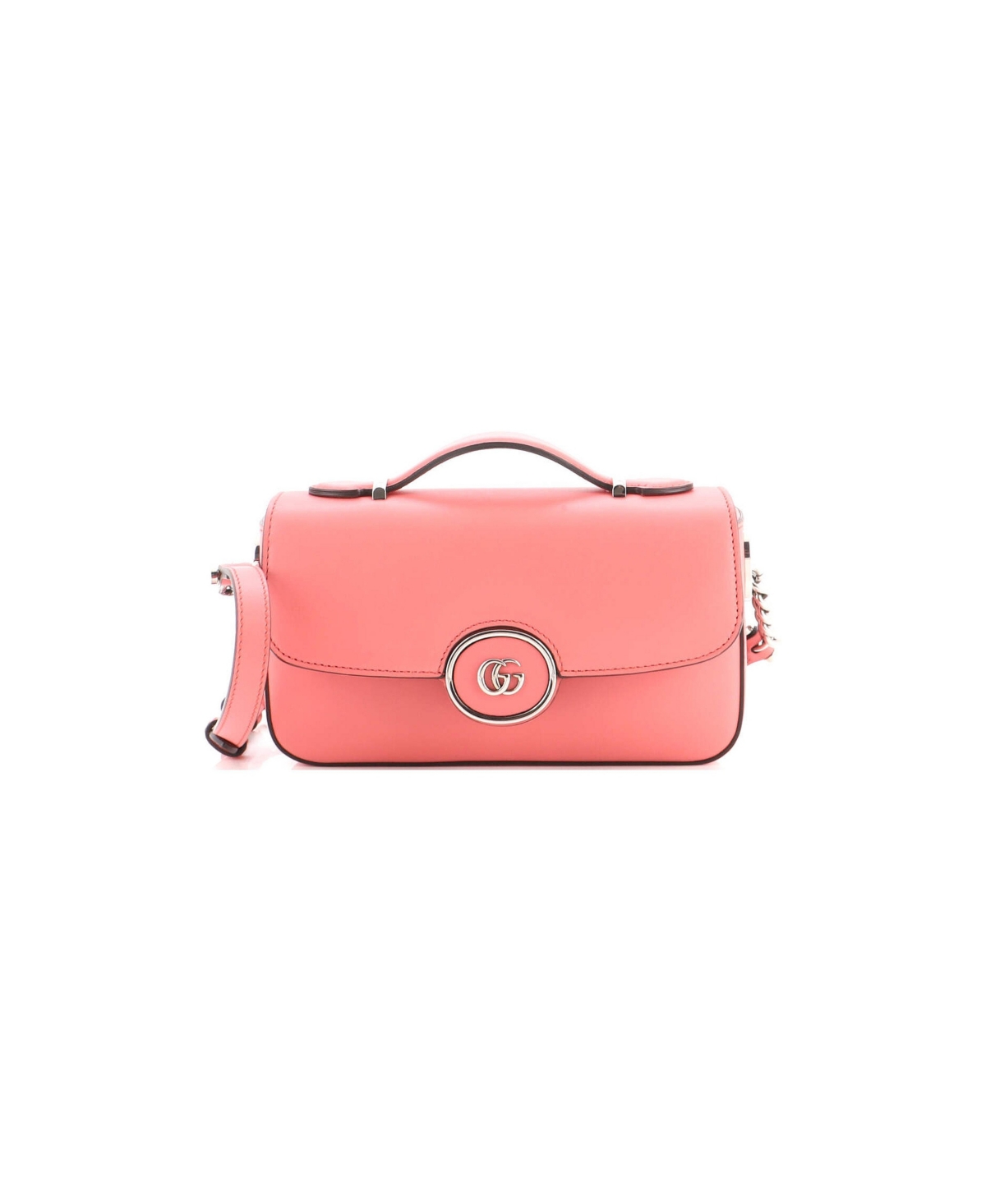 Pre-Owned Gucci Mini Petite Gg Flap Shoulder Bag Leather - Pink