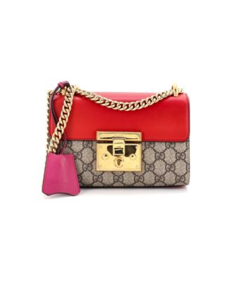 Small Padlock Shoulder Bag GG Coated Canvas and Leather