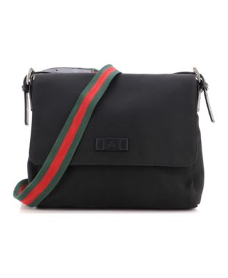 Medium Web Strap Messenger Bag Techno Canvas