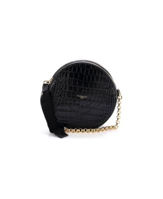 Eden Round Crossbody Bag Embossed Leather