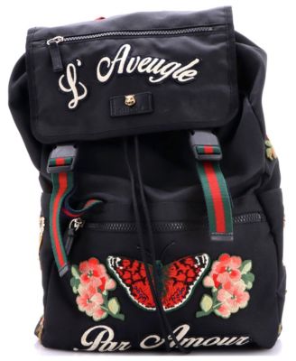 Small Techpack Backpack Embroidered Techno Canvas
